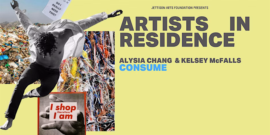 Promotional banner for 'CONSUME' by Jettison Creative Foundation, featured in the SF Art Guide.